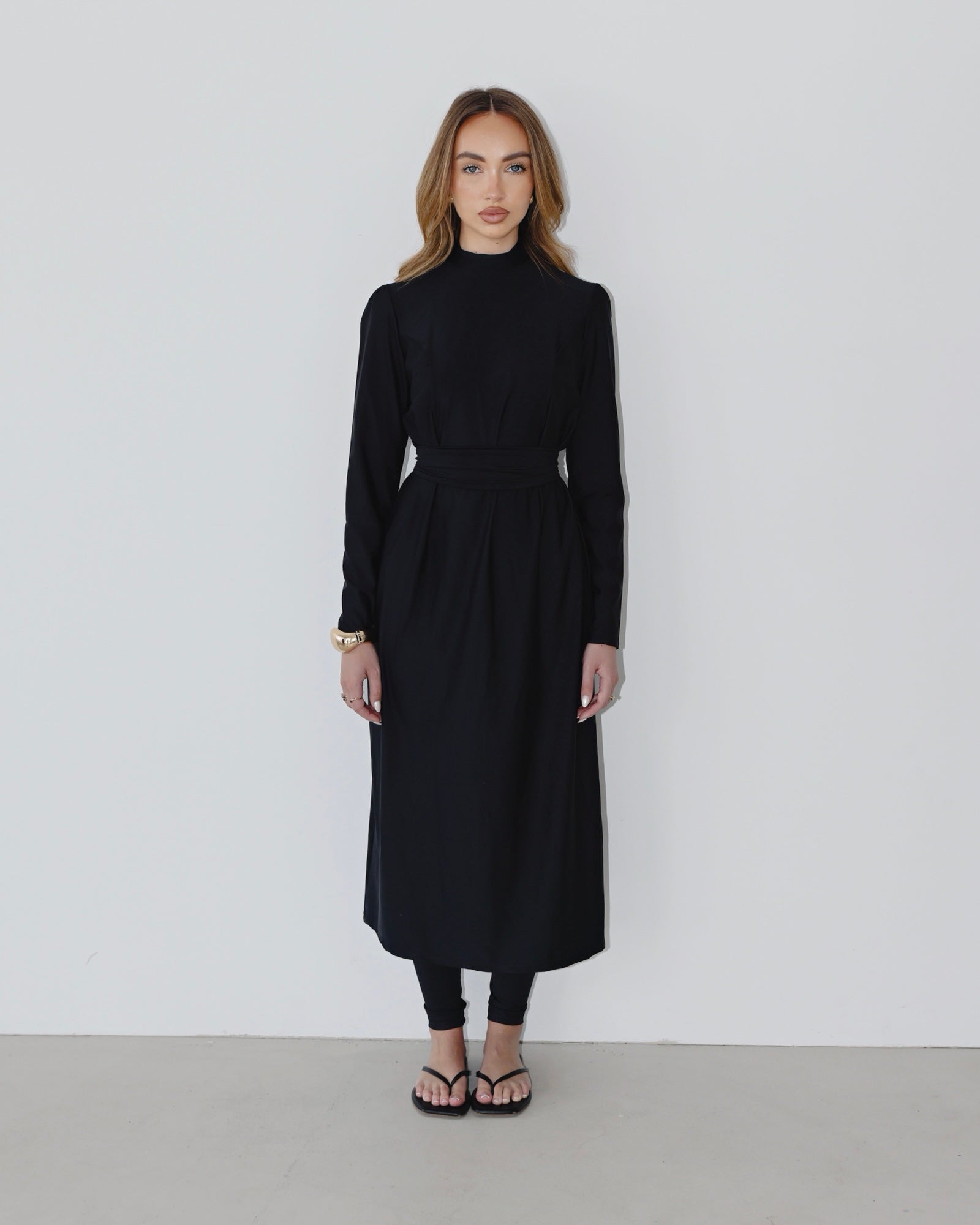 SIGNATURE MAXI TUNIC // BLACK – AZYÄ SWIM