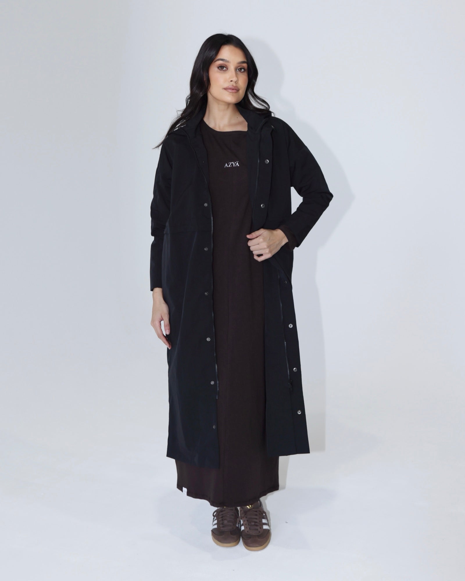 The 502 Maxi Spray Jacket // Black