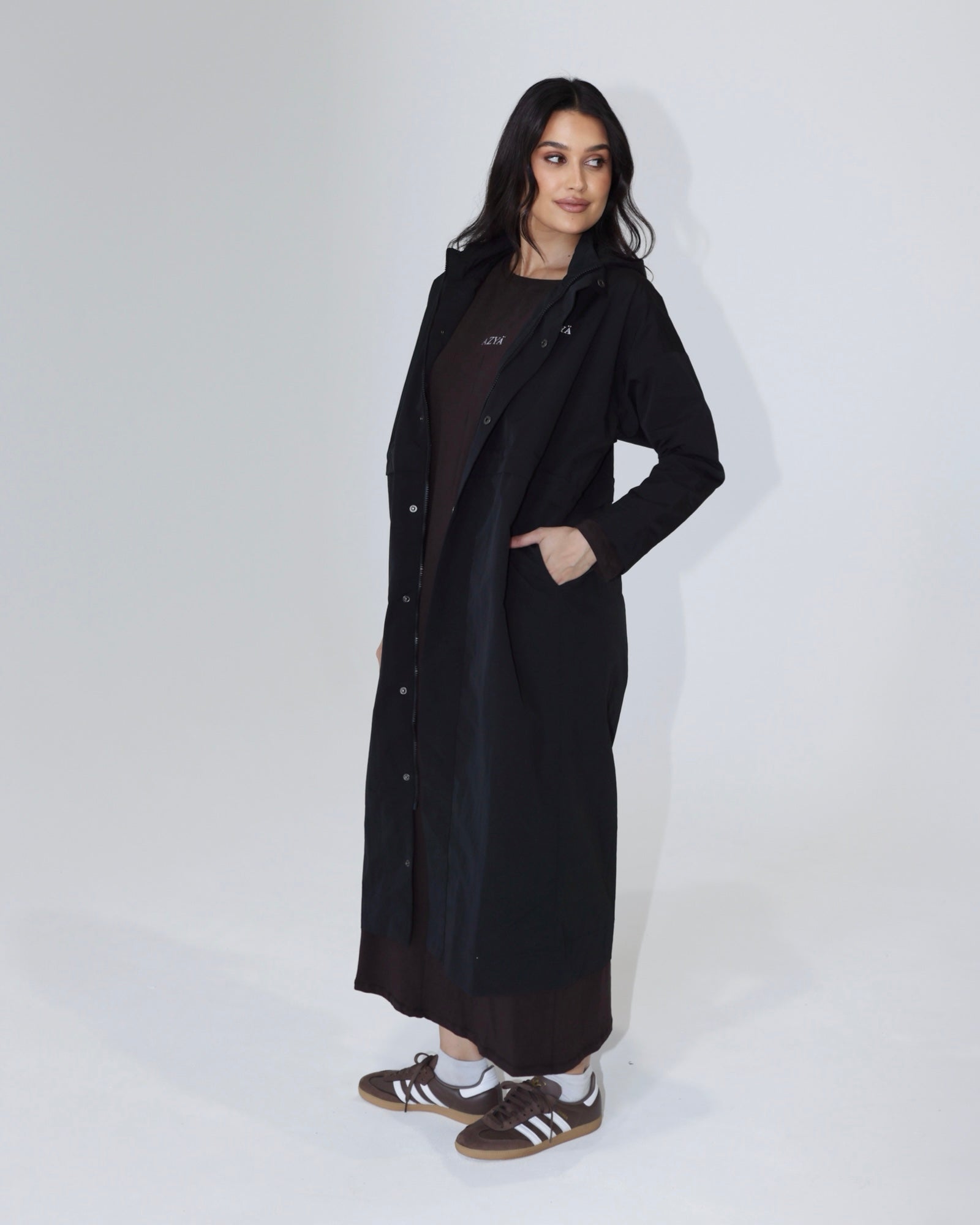 The 502 Maxi Spray Jacket // Black