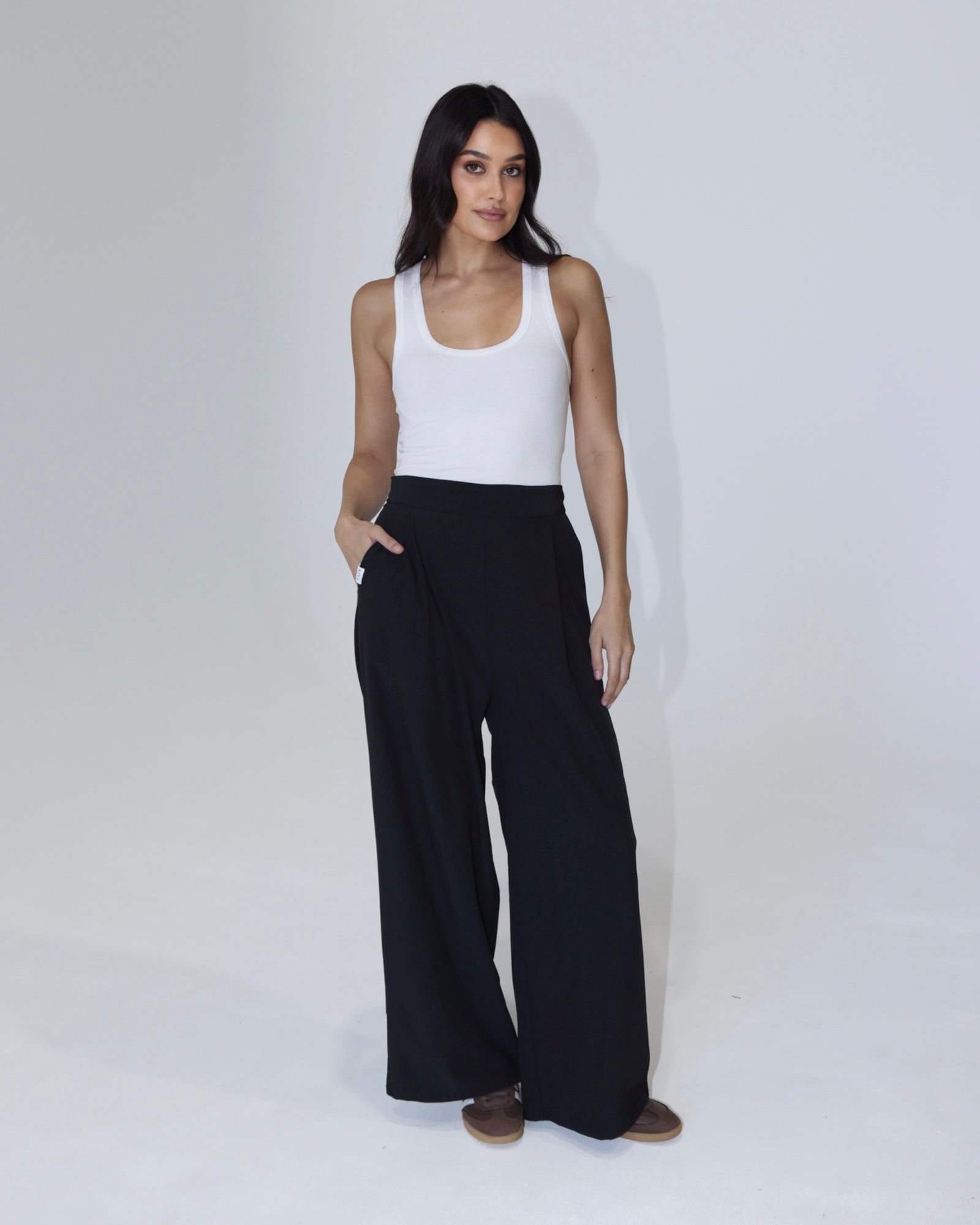 The 204 Wide-Leg Trousers // Black
