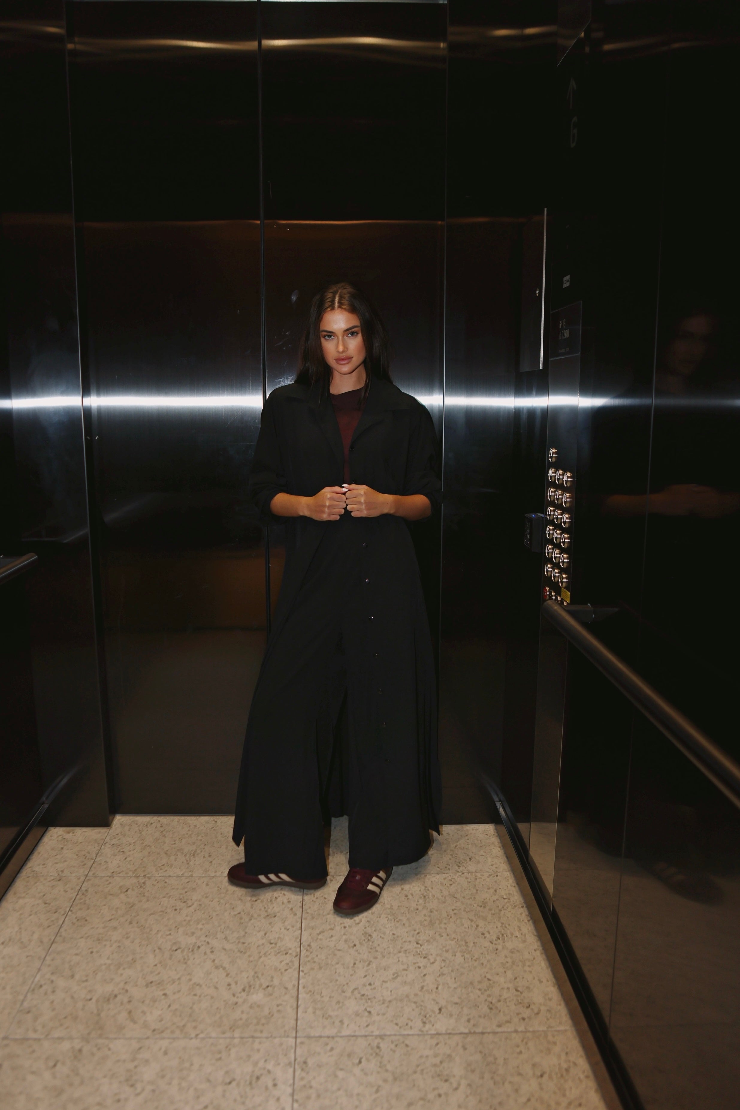 The 208 Snap Maxi Shirt // Black