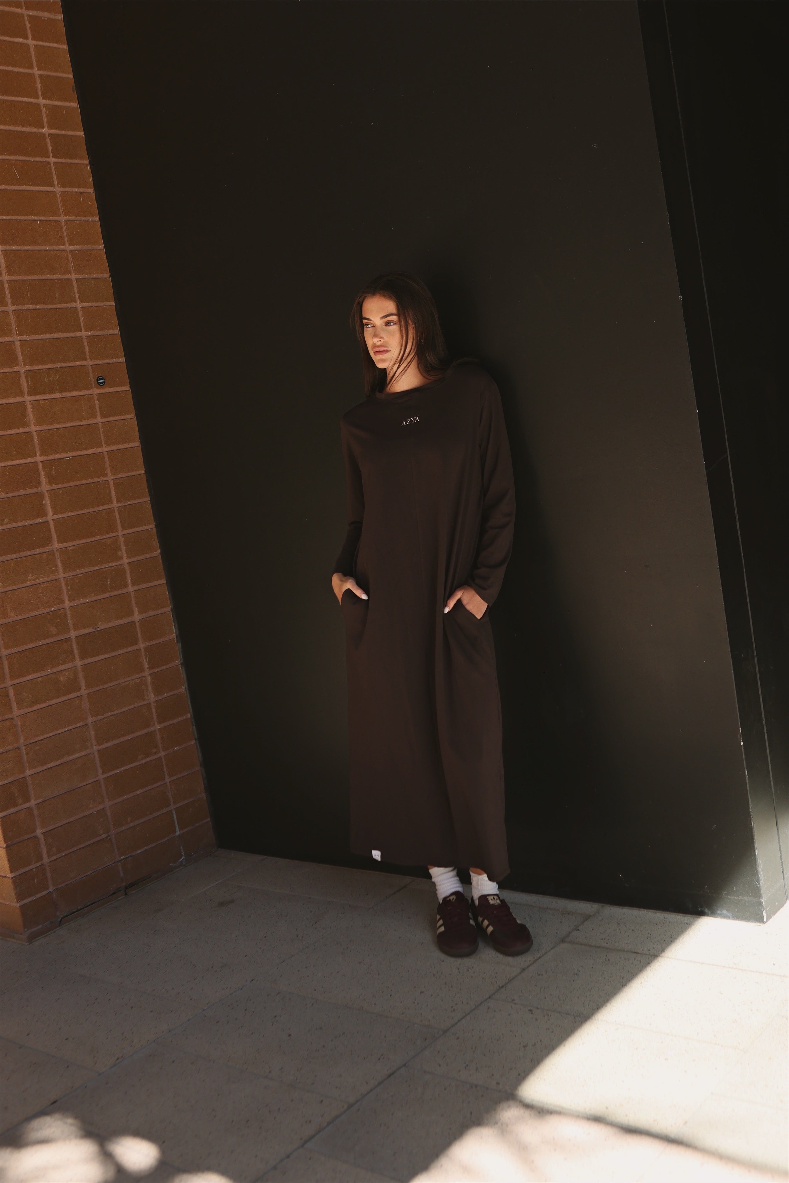 The 206 Organic Long-Sleeve Shirt // Chocolate