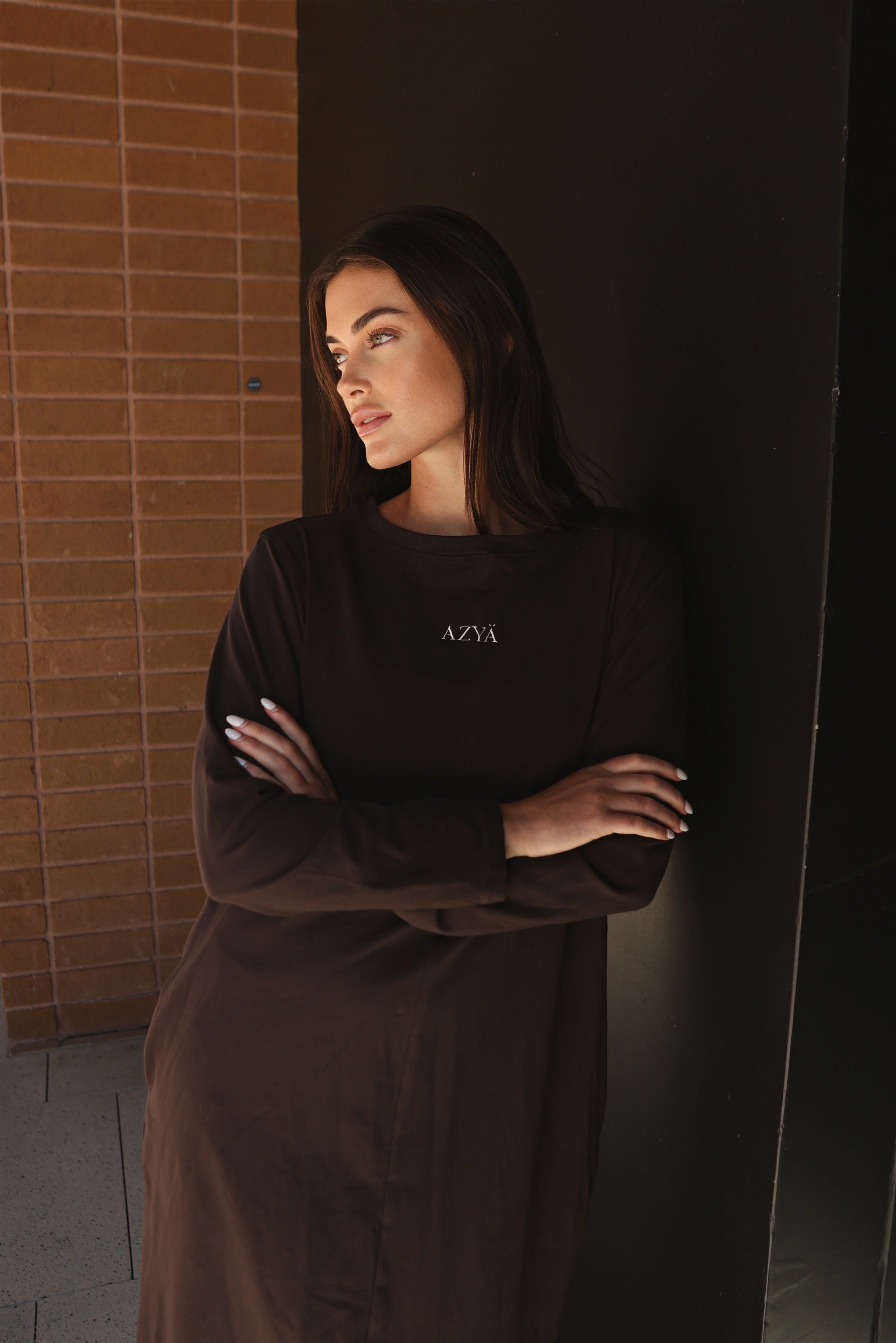 The 206 Organic Long-Sleeve Shirt // Chocolate