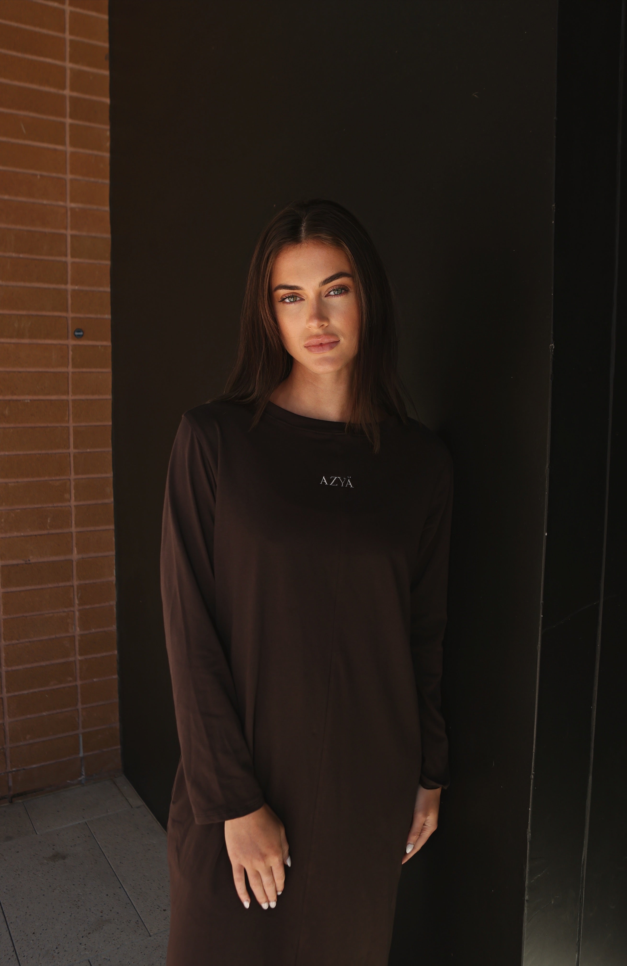 The 206 Organic Long-Sleeve Shirt // Chocolate