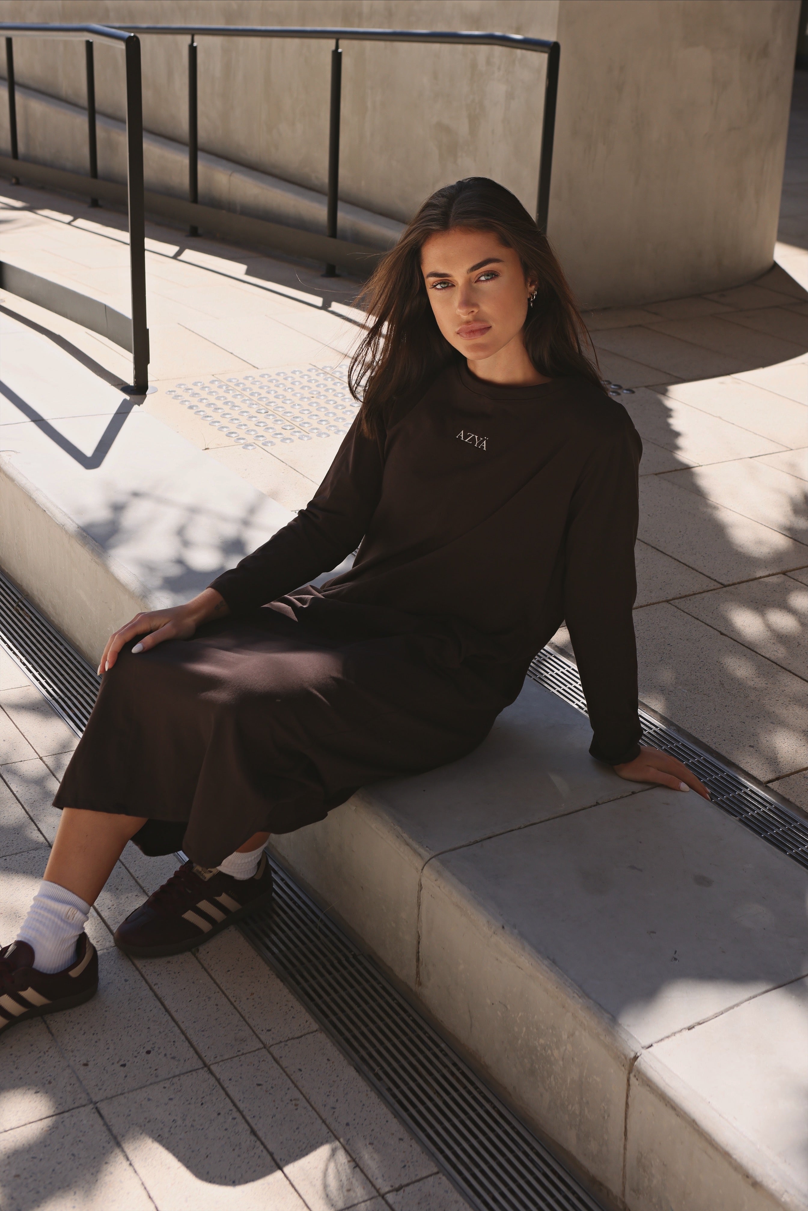 The 206 Organic Long-Sleeve Shirt // Chocolate
