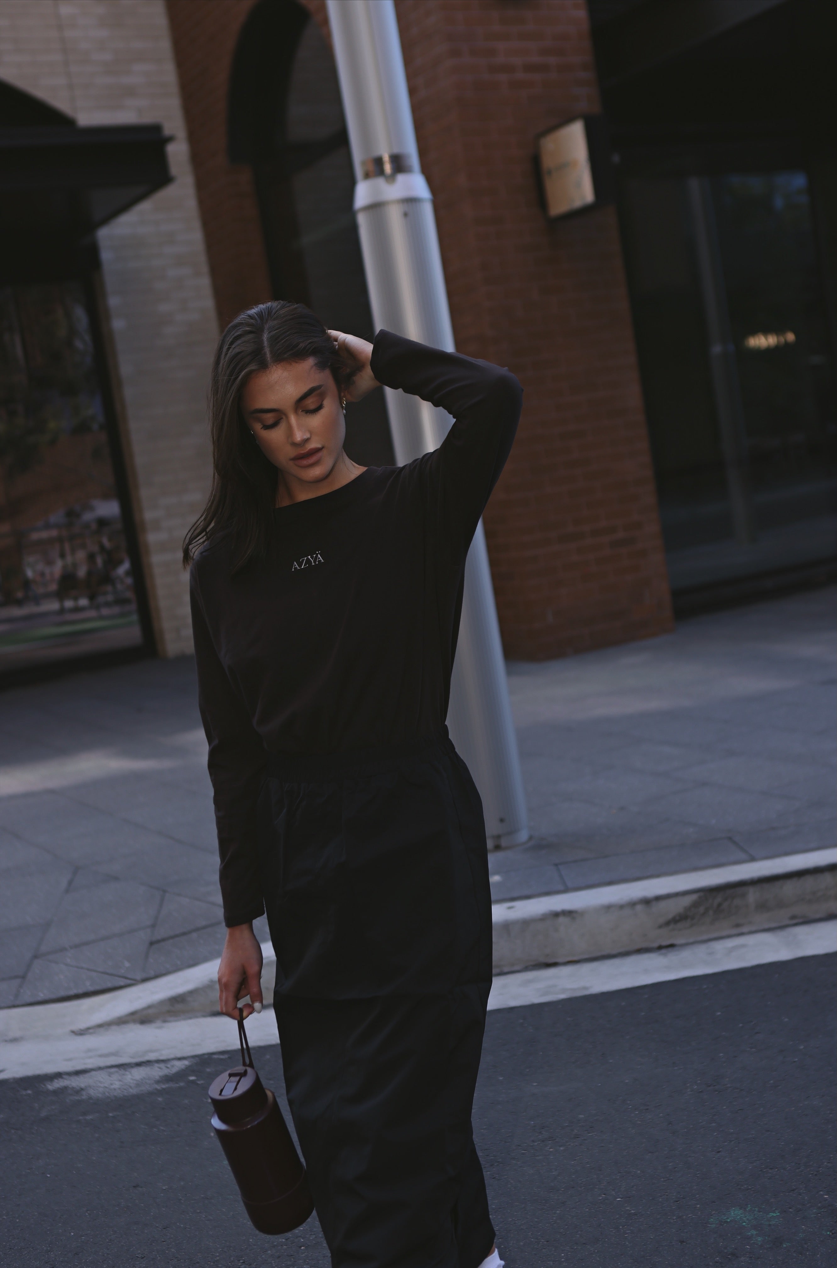 The 206 Organic Long-Sleeve Shirt // Chocolate
